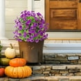 thumbnail image 3 of Adpan 1-Piece Artificial Violet Topiary Tree With Ground Stake For Front Porch Decor Indoor Outdoor All-Season Faux Shrubs Garden Purple, Purple, 3 of 6