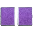 thumbnail image 2 of Set of 2 Metal-Plated 100s Ultra Compact Cigarette Case With Insert (Purple Glitter), 2 of 2