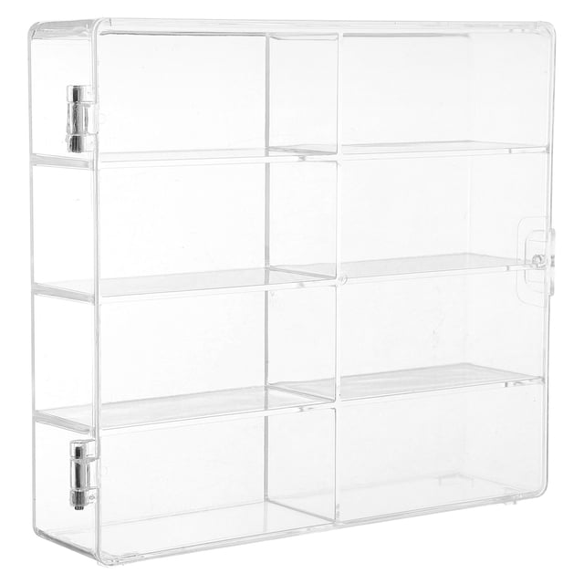 Vitrina transparente para modelos de coches, caja de almacenamiento para coches de juguete, organizador transparente para modelos de vehículos, vitrina en miniatura para: 64