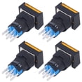 thumbnail image 5 of 25Pcs Micro Squares Push Button Switch ABS Brass Self Locking Switches with Light 16mm 12V Yellow, 5 of 5