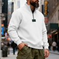 thumbnail image 5 of Men'S Quarter Zip Mock Neck Pullover Sweater Casual Long Sleeve Slim Fit Comfy Sweatshirts Big And Tall Lightweight, 5 of 8