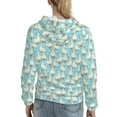 thumbnail image 7 of Daiia White Geese and Flower Pattern Women's Fashion Hoodies & Sweatshirts with Kangaroo Pocket Hooded Sweatshirt with Eye-catching Drawstrings-X-Large, 7 of 7