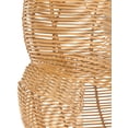 thumbnail image 4 of Kouboo Wicker Coiled Shell Pendant Lamp, Rattan Pendant Lights, Hanging Ceiling Light Fixture, Hand Woven Wicker Lamp, Chandelier For Island Living Room, Natural Brown, 4 of 7