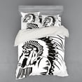 thumbnail image 2 of Ambesonne Tribal Bedding Set 3 Pcs, Chef, Twin XL, Black and White, 2 of 3