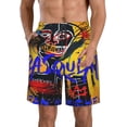 thumbnail image 2 of Jean Michel Basquiat Mens Swim Trunks Quick Dry Board Shorts with Mesh Lining, Breathable Fit Beach Shorts Swimwear Bathing Suits, 2 of 5