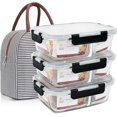 thumbnail image 1 of Glass Food Storage Containers Reusable Meal Prep Containers Reusable Fridge Organizers Lunch Container for Adults Food Storage Containers with Lid Airtight Pizza Storage Salad, 1 of 6