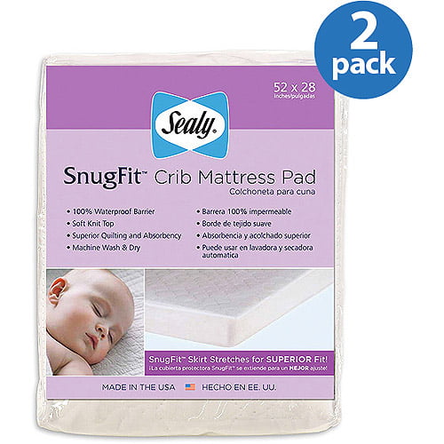 sealy waterproof crib mattress pad