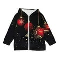 thumbnail image 5 of Favoffer Boys Girls Hooded Sweatshirt Long-Sleeve Zip-Up Pocket Casual Jacket Winter Lightweight Christmas Print Coat Toddler 4-12Y, 5 of 6