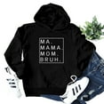 thumbnail image 3 of Ma Mama Mom Bruh Hoodies for Women 2025 Long Sleeve Casual Graphic Hooded Sweatshirt with Pockets Pullover Tops, 3 of 5