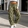 thumbnail image 4 of Fanshiluo Women's Polka Dot Drawstring Jogger Pants, Casual Elastic Waist Sweatpants,Size S-2XL, 4 of 7