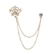 thumbnail image 5 of 2 Pines De Solapa Elegantes Para Hombre, Broche De Cadena De 2 Capas Para Traje,, 5 of 9