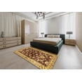 thumbnail image 5 of Ahgly Company Machine Washable Indoor Square Abstract Saffron Red Area Rugs, 8' Square, 5 of 7