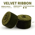 thumbnail image 2 of Cinta de terciopelo Ribbon Keypan, color verde oliva, 1,5 cm x 4 m, 2 rollos, 2 of 7
