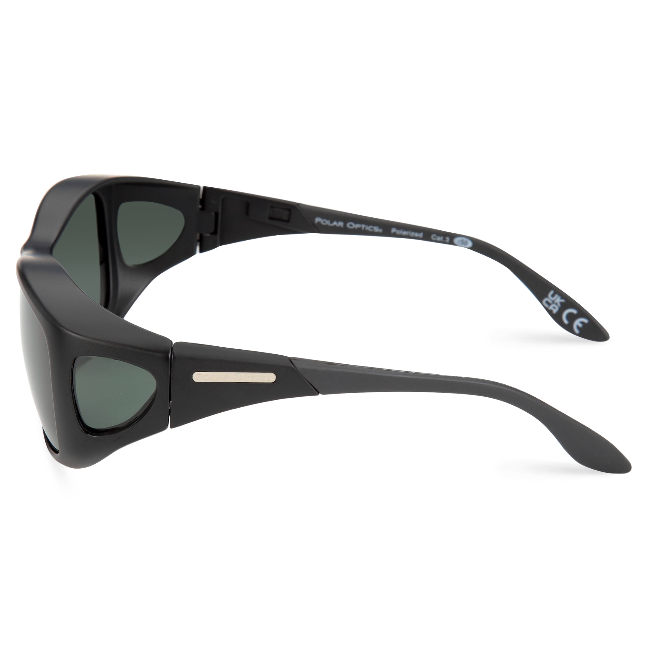 Polar Optics Sport Unisex FO-021 Nomad Fits over Sunglasses Black and Gray