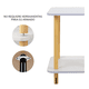 thumbnail image 3 of Mesa Centro Minimalista Madera Lateral Doble Repisa 40cm Belug, Blanco, 3 of 5