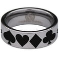 thumbnail image 2 of Poker Tungsten Carbide Ring, 2 of 9