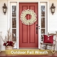 thumbnail image 5 of 26 Inch Realistic Fall Wreaths for Front Door Outside Autumn Wreath Outdoor Indoors Fall Decorations for Home Thanksgiving Halloween Holiday Decorations Clearance for Wall Porch Door (Fall White), 5 of 8