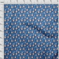 thumbnail image 3 of oneOone Cotton Cambric Blue Fabric Christmas Sewing Material Print Fabric By The Yard 56 Inch Wide, 3 of 4