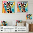 thumbnail image 4 of Designart "Pop Art Giraffe Portrait in Colorful Style III" Animals Framed Wall Art Decor - Modern Colorful Giraffe Entryway Framed Wall Art Print, 4 of 6