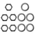 thumbnail image 2 of Pack of Socket Nuts + Washers for Electric Guitar Accessory - Black, 2 of 7