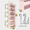 thumbnail image 6 of Homelux Theory Over The Door Organizer, Baby Door Organizer, Baby Pink, 2pc, 6 of 6