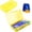 Yellow, variant on Bxaolu Pencil Box, Large Capacity Clear Pencil Case, 1 Pack Hard Pencil Case, Clear Crayon Box with Snap-tight Lid, Stackable Design, Plastic Storage Box for Home Office Supplies, Purple