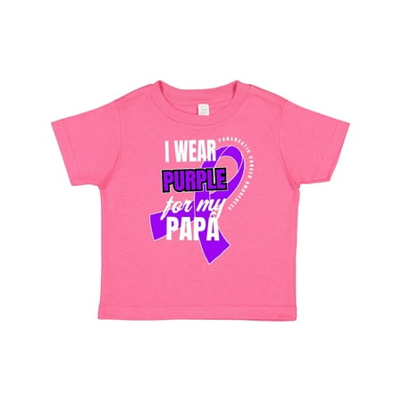

Inktastic I Wear Purple for My Papa Pancreatic Cancer Awareness Gift Toddler Boy or Toddler Girl T-Shirt