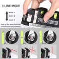 thumbnail image 4 of Laser Level Line Tool, Multipurpose Laser Level Kit Standard Cross Line Laser leveler Beam Tool with Metric Rulers 8ft/2.5M for Picture Hanging cabinets Tile Walls by AikTryee., 4 of 4