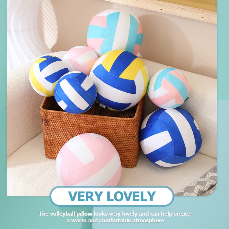 Abaodam Plush Volleyball Stuffed Pillow - 8.65" Fluffy Soft Toy For Kids, Decor, Dog Toy