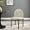 Beige Noir, variante sur Modway Isla Chaise Latérale de Salle à Manger en Tissu Capitonné à Canaux de 18 Pouces, Noir/blanc