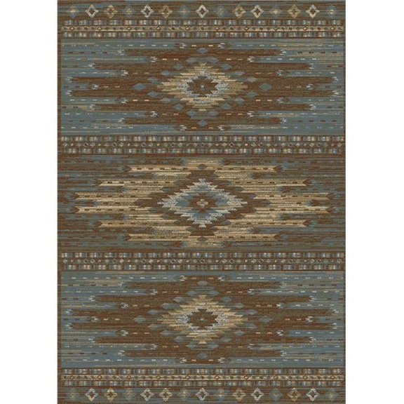 Mayberry Rug  2 ft. 3 in. x 7 ft. 7 in. Lodge King Diamond Head Area Rug - Blue