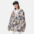thumbnail image 3 of Daiia Rose Flowers UPF 50+ Sun Protection Hoodie Jacket Lightweight Long Sleeve Sun Shirt for Women Men with Pocket Hiking Outdoor-X-Large, 3 of 7
