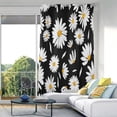 thumbnail image 5 of Coolnut Flower Black Thickened Blackout Curtain 84 Inches, Perforated Window Curtains for Bedroom Living Room Stylish Thermal Insulated Curtains, 1 Pack Home Decor, 5 of 7