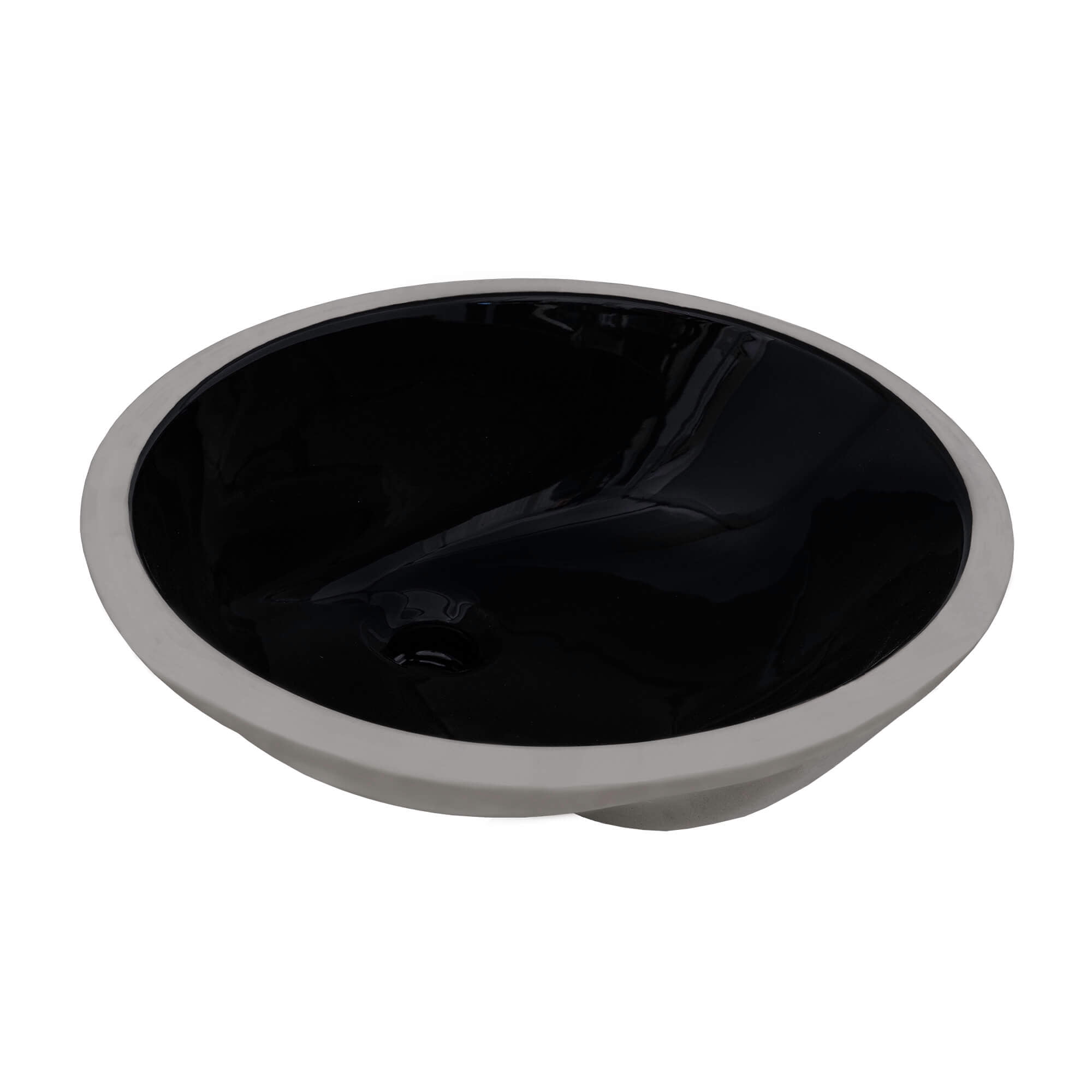 Ruvati RVB0618BC Krona 18-1/2" Oval Porcelain Undermount Bathroom Sink - Off White
