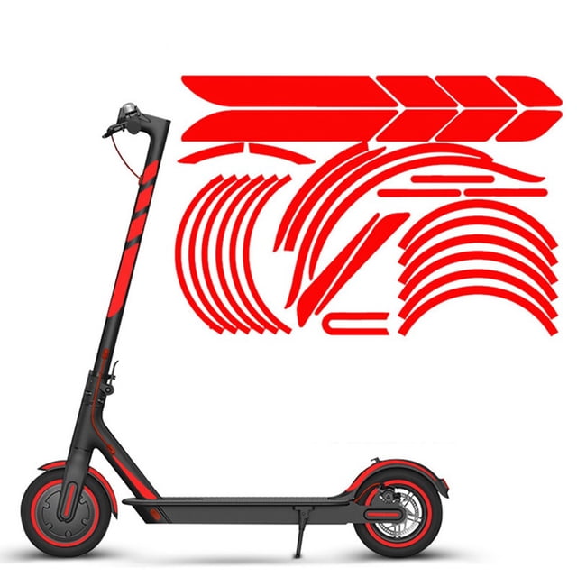 Autocollant Électif pour Trottinette Électrique en PVC 36*28 cm Rouge/bleu/vert/jaune/blanc/orange Autocollant Réfléchissant pour le Corps Accessoires pour Trottinette