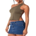 thumbnail image 3 of One Shoulder Vest for Women‘s Summer in Solid Color with Sleeveless and Backless Design, 3 of 8