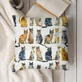 thumbnail image 3 of SHANXI Throw Pillow Cover Beautiful Cats Play with Butterfly Home Decor Pillowcase for Sofa  22x22in, 3 of 5