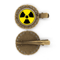thumbnail image 1 of Químicas peligrosas radiaciones nocivas, espantoso circulo amarillo símbolo ilustración patron Broche broche broche broche broche broche, 1 of 3