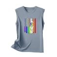 thumbnail image 4 of DeHolifer Women's Tank Tops Sleeveless Crewneck Love Letter Print Tank Tops Summer Casual Blouse Gray S, 4 of 5