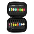 thumbnail image 1 of Lttoisl Rotating Sequin Fishing Lure Set, 16-Piece Multi-Color & Size Spinner Baits with High-Visibility Reflective Design, Durable ABS & Oxford Cloth Kit for Diverse Fish Species, 1 of 8