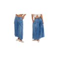 thumbnail image 3 of Pantalones Vaqueros Anchos para Mujer, Holgados, con Cintura Elástica, Botones, Estilo Boyfriend, Informales, Sueltos, con Bolsillos. Azul Profundo S, 3 of 8