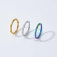 thumbnail image 3 of 12Pcs 2 Styles 3 Colors Bamboo Shape Finger Ring Knuckle Stacking Rings Thin Stackable Band Ring Gold Plated Stacking Rings Simple Plain Wedding Bands for Women, 3 of 5