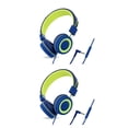 thumbnail image 2 of Cateissary Auriculares con cable de 3,5mm para teléfono móvil, orejera suave para niños, protección auditiva, Control de línea, auriculares Azul verde 2Conjunto, 2 of 6