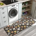 thumbnail image 3 of Black Highland Cow Flower Pattern Kitchen Rug Mat,Kitchen Runner Rugs Non Skid Washable,Decorative Kitchen Floor Mats for Kitchen,Sink,Laundry,17"x47.2", 3 of 7