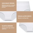 thumbnail image 4 of Bamboo Women Ultra Soft Thin Breathable Stretch High Waist Panties 4 pack (White, Large), 4 of 5