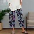 thumbnail image 2 of Pantalones capri Medlor con estampado bohemio de pierna ancha para mujer, 2 of 5