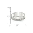 thumbnail image 2 of White Sterling Silver Ring Band Wedding Ridged Standard Flat, 2 of 2