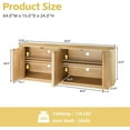 thumbnail image 5 of UZUGUL 4-Door Fluted TV Stand, Wood Color, Handle-less, Wave Groove, Adjustable Shelf, Modern, 5 of 9
