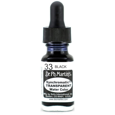UPC: 0090385433500 | Dr. Ph. Martin s Synchromatic Transparent Water Color  0.5 oz  Black (33)