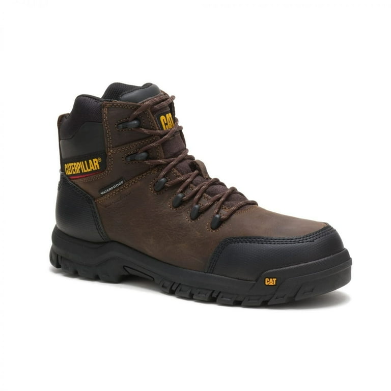 Men s Caterpillar Resorption Waterproof Composite Toe Work Boot Size 8.5 Black